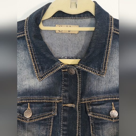 Earl Jeans Dark Blue Denim Jacket - Picture 4 of 10